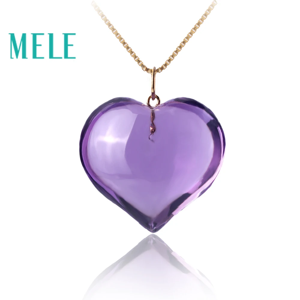 Natural amethyst real 18K gold pendant for women and man,heart cut concise style fine gemstone jewelry for party or gift
Natural amethyst real 18K gold pendant for women and man,heart cut concise style fine gemstone jewelry for party or gift
