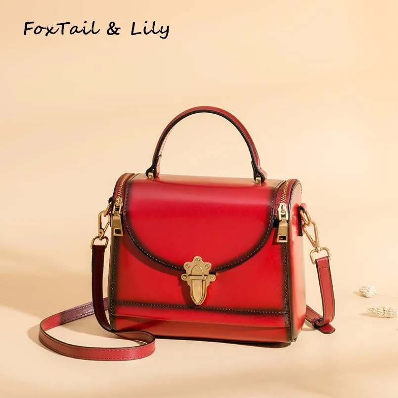 FoxTail & Lily Новая модная сумка для доктора из натуральной кожи известный бренд