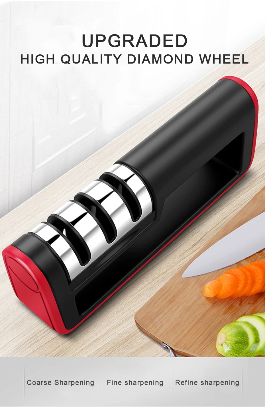 Professional Knife Sharpener Stainless Steel Tungsten Steel Carbide Ceramic Sharpener Diamond Sharpening Stone Kitchen Tools
Professional Knife Sharpener Stainless Steel Tungsten Steel Carbide Ceramic Sharpener Diamond Sharpening Stone Kitchen Tools