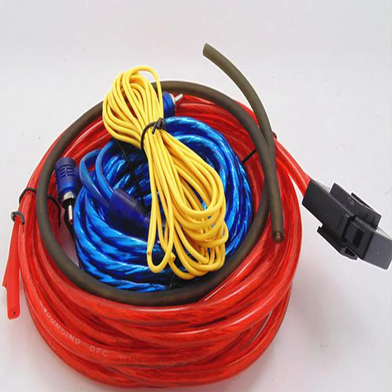 

Installation Wires Cables Kit Subwoofer Speaker Car Audio Wire Professional Wiring Amplifier 4m length 60W