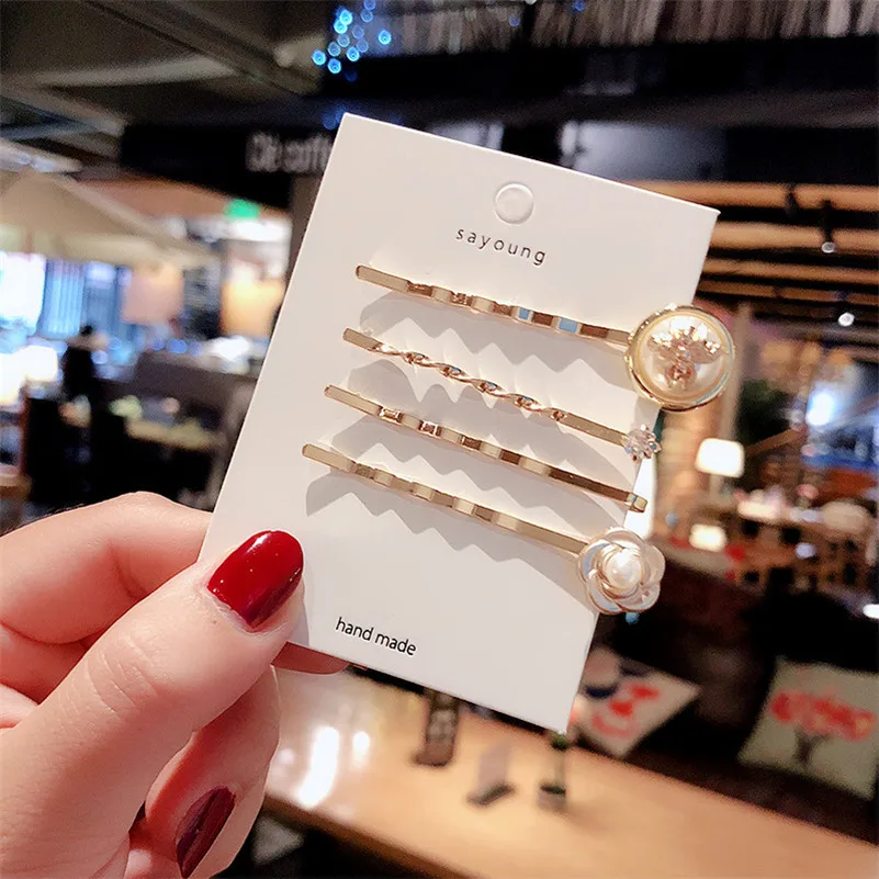 4PCS/SET Korean Pearl Hairpins for Women Girls Vintage Hair Clips Barrettes Hairgrips Headwear Fashion Lady Hair Accessories
4PCS/SET Korean Pearl Hairpins for Women Girls Vintage Hair Clips Barrettes Hairgrips Headwear Fashion Lady Hair Accessories