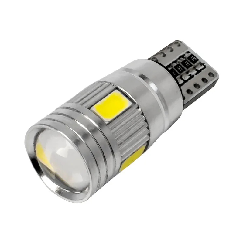 Фото T10 501 WY5W W5W 6 светодиодов 5630 SMD CANBUS без ошибок чистый белый красный - купить