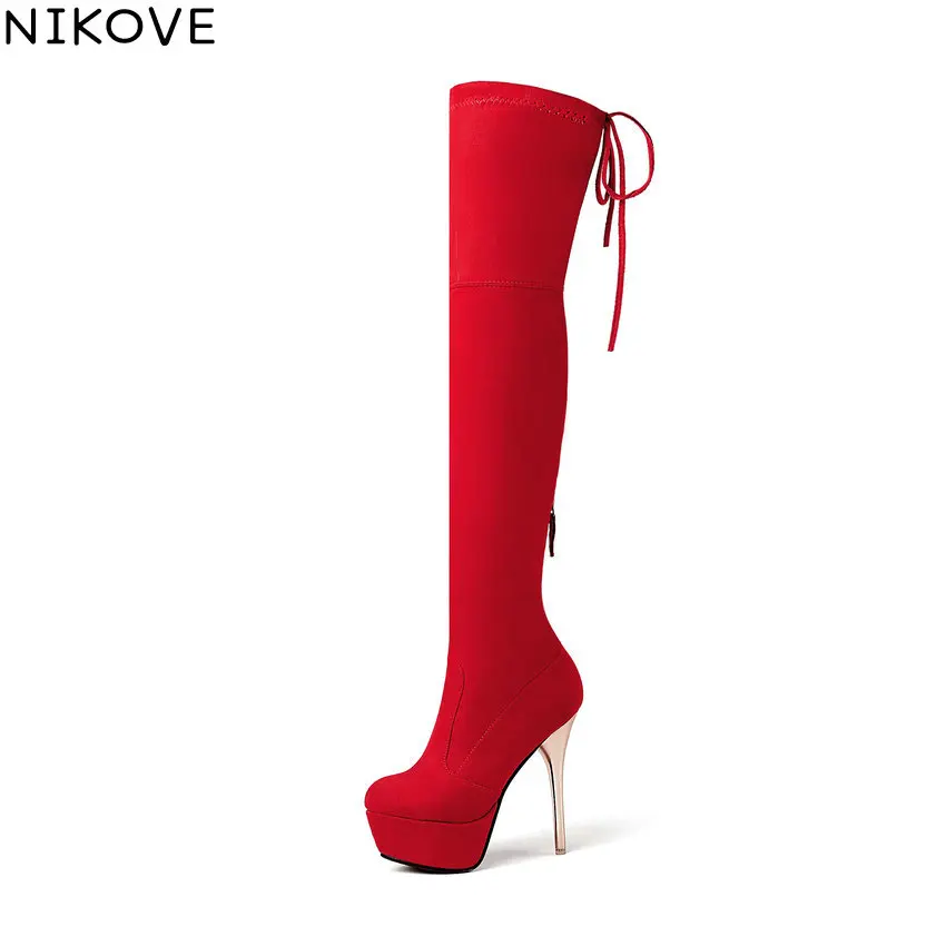 NIKOVE 2019 Women Boots Boots Thin High Heels Over The Knee Boots Platform Shoes Zipper Sexy Round Toe Ladies Boots Size 34-43
NIKOVE 2019 Women Boots Boots Thin High Heels Over The Knee Boots Platform Shoes Zipper Sexy Round Toe Ladies Boots Size 34-43