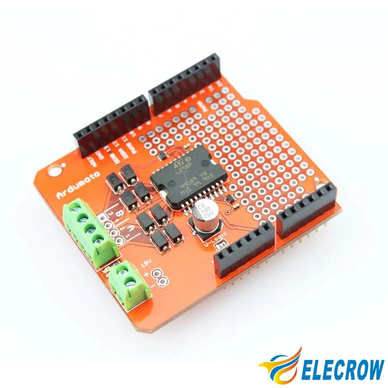 Elecrow Высокое Качество Ardumoto L298P 2A Мотор Щит для Arduino Электронных DIY Kit Бесплатная