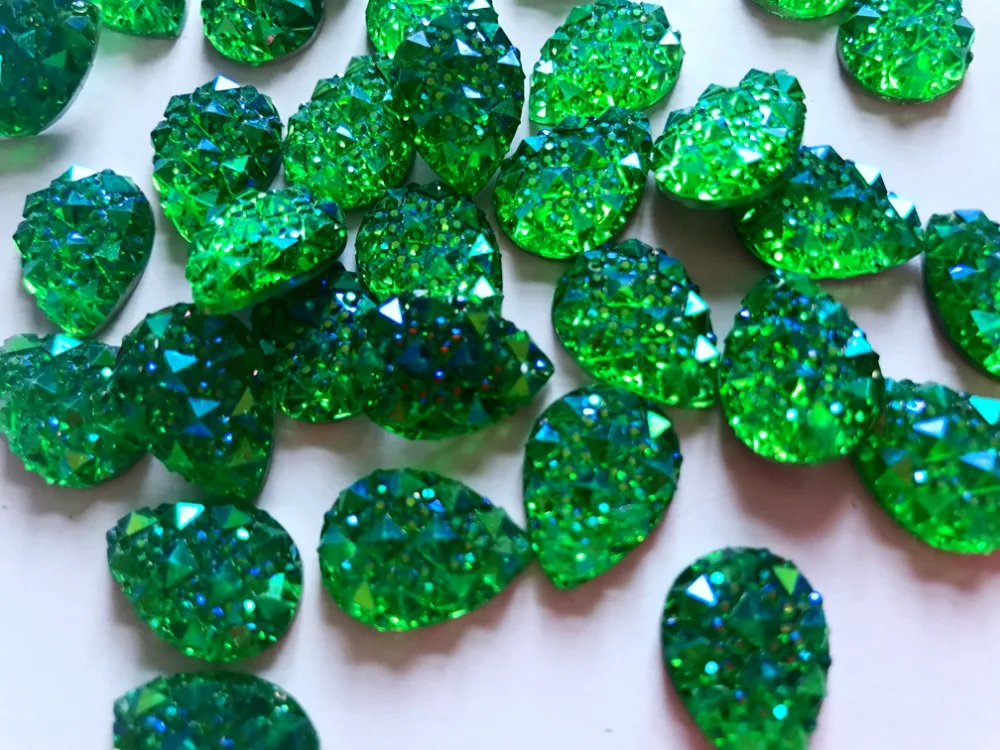 100 шт. новые модные стильные зеленые Стразы с кристаллами плоской задней стороной