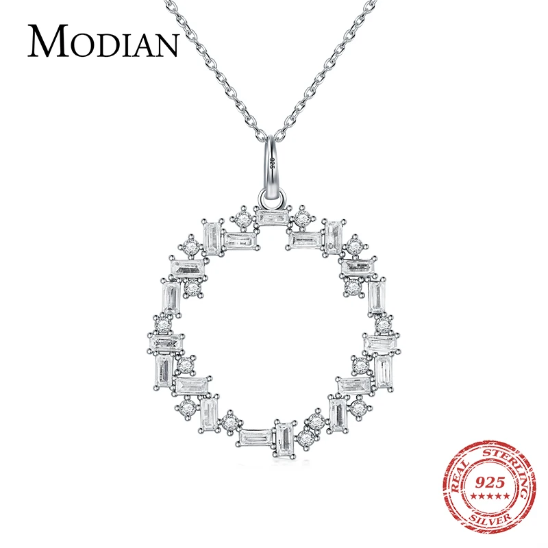 Modian 2019 Лидер продаж 100% 925 стерлингового серебра кубического циркония ожерелья с