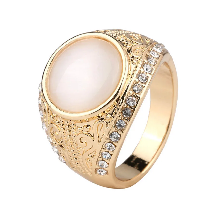 Luxury Large Opal Finger Rings Gold Color Ethnic Crystal Elegant Rhinestone Ring Fashion Jewelry
Luxury Large Opal Finger Rings Gold Color Ethnic Crystal Elegant Rhinestone Ring Fashion Jewelry