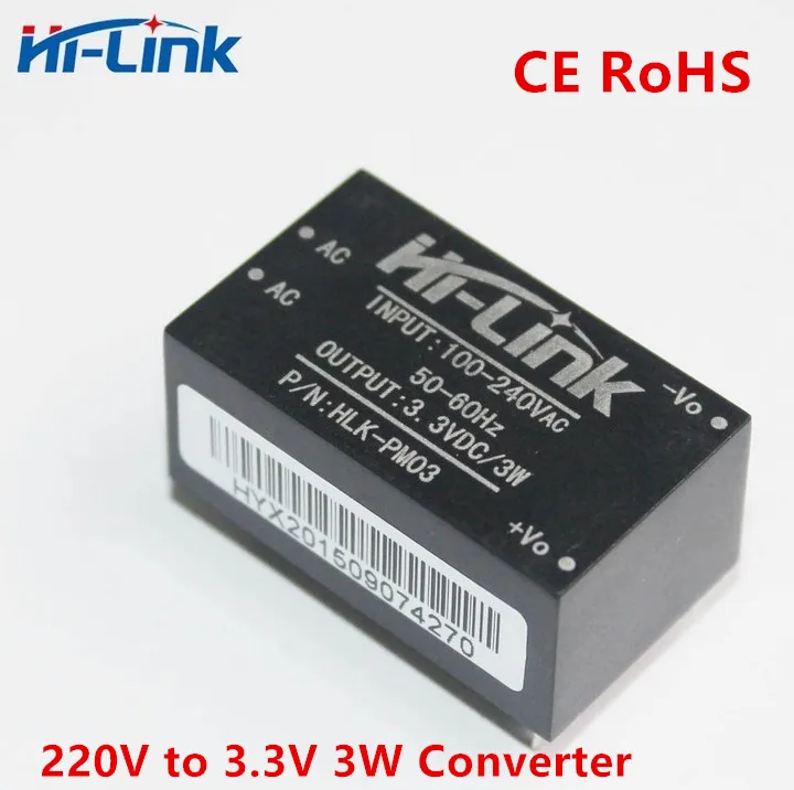 Free shipping 2 pcs/lot Hi-Link HLK-PM03 220v 3.3V 3W AC DC mini size isolated step down power supply module
Free shipping 2 pcs/lot Hi-Link HLK-PM03 220v 3.3V 3W AC DC mini size isolated step down power supply module