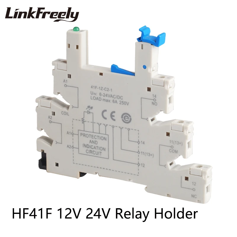 41F-1Z-C2-1 Relay Holder To Match HF41F Micro PCB Mount Power Relay Output 6A/250V Input 6-24VAC/DC 5 Pin Voltage Contact Relay
41F-1Z-C2-1 Relay Holder To Match HF41F Micro PCB Mount Power Relay Output 6A/250V Input 6-24VAC/DC 5 Pin Voltage Contact Relay
