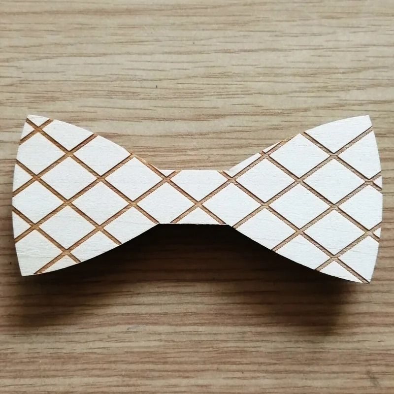 Мужской деревянный галстук-бабочка Винтажный Классический Клетчатый полосатый