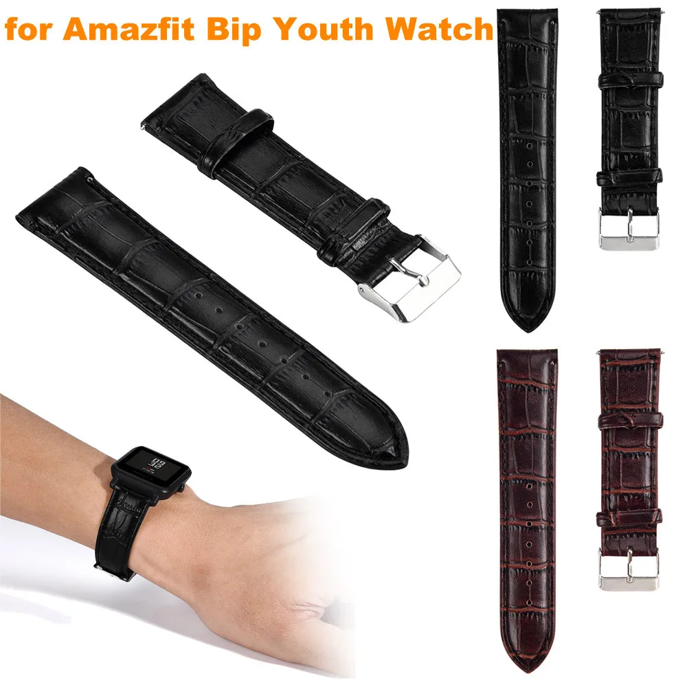 Сменный ремешок на запястье из мягкой кожи + инструмент для Xiaomi Huami Amazfit Bip