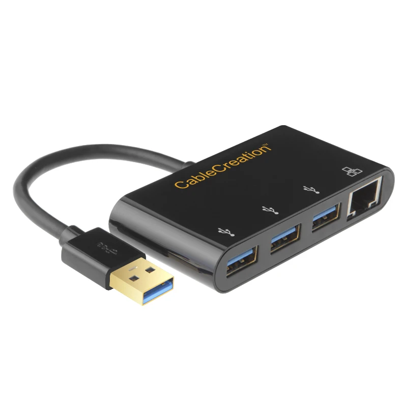 2-in-1 USB3.0 and 3.1 USB-C to 3 Ports USB 3.0 Hub and Gigabit Ethernet Port Adapter for New MacBook USB3.0 or Type C Devices
2-in-1 USB3.0 and 3.1 USB-C to 3 Ports USB 3.0 Hub and Gigabit Ethernet Port Adapter for New MacBook USB3.0 or Type C Devices