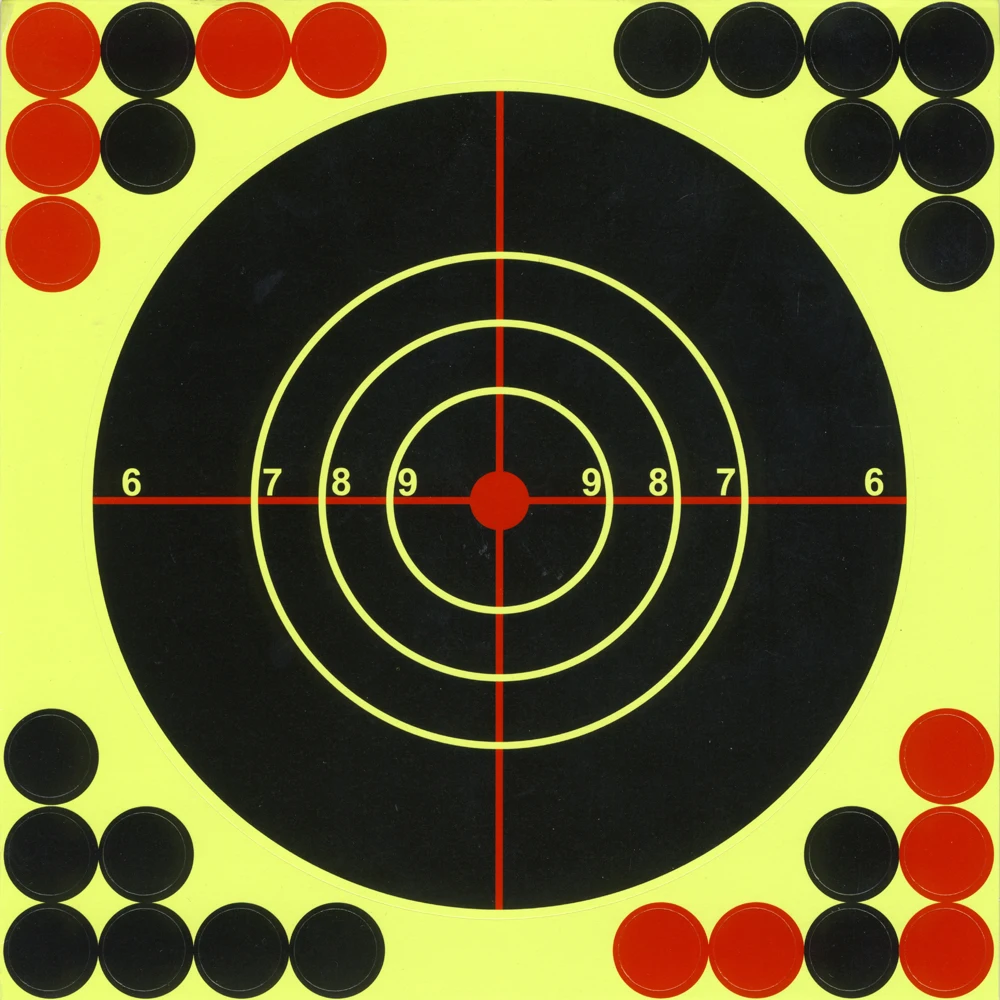 Splatter Blossom Targets 8" Adhesive, Bullseye, Cross Pattern, Target shooting, instantly see your shots at long distance
Splatter Blossom Targets 8" Adhesive, Bullseye, Cross Pattern, Target shooting, instantly see your shots at long distance