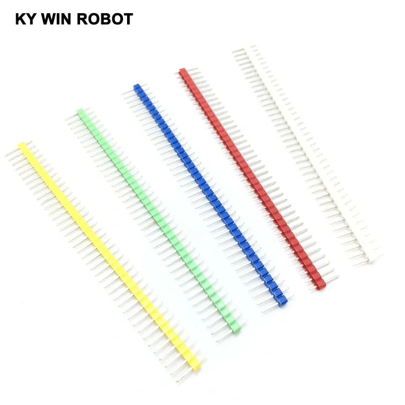 10pcs 5Colors Pin Connector Male 2.54mm Pitch Pin Header Strip Single Row 40 pin Connector Kit for PCB board
10pcs 5Colors Pin Connector Male 2.54mm Pitch Pin Header Strip Single Row 40 pin Connector Kit for PCB board