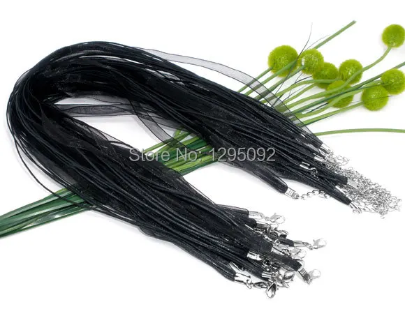 10Pcs Necklace Black Organza Ribbon Waxen Cord Lobster Creation Women & Men Jewelry 43cm
10Pcs Necklace Black Organza Ribbon Waxen Cord Lobster Creation Women & Men Jewelry 43cm