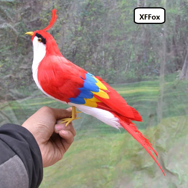 

Симпатичная модель simulaiton red & white из пенопласта и перьев, Реалистичная игрушка в виде птицы, около 30 см, xf0683