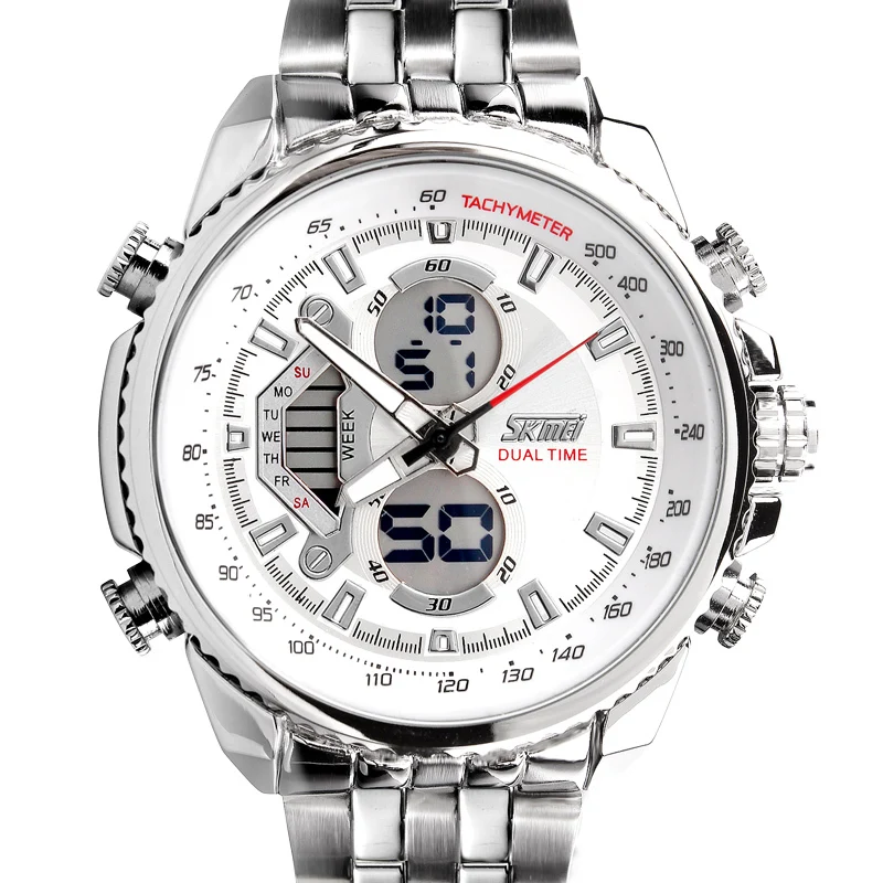 SKMEI Men Sport Digital Fashion Casual Watches Stain Steel Silver Wristwatch Led Water resistant Quartz Watch Relogio Masculino
SKMEI Men Sport Digital Fashion Casual Watches Stain Steel Silver Wristwatch Led Water resistant Quartz Watch Relogio Masculino