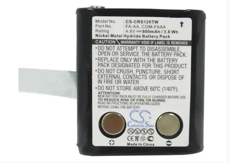 Cameron Sino 800mAh battery for COBRA FRS117 FRS120 FRS225 COM-FAAA FA-AA Two-Way Radio Battery
Cameron Sino 800mAh battery for COBRA FRS117 FRS120 FRS225 COM-FAAA FA-AA Two-Way Radio Battery