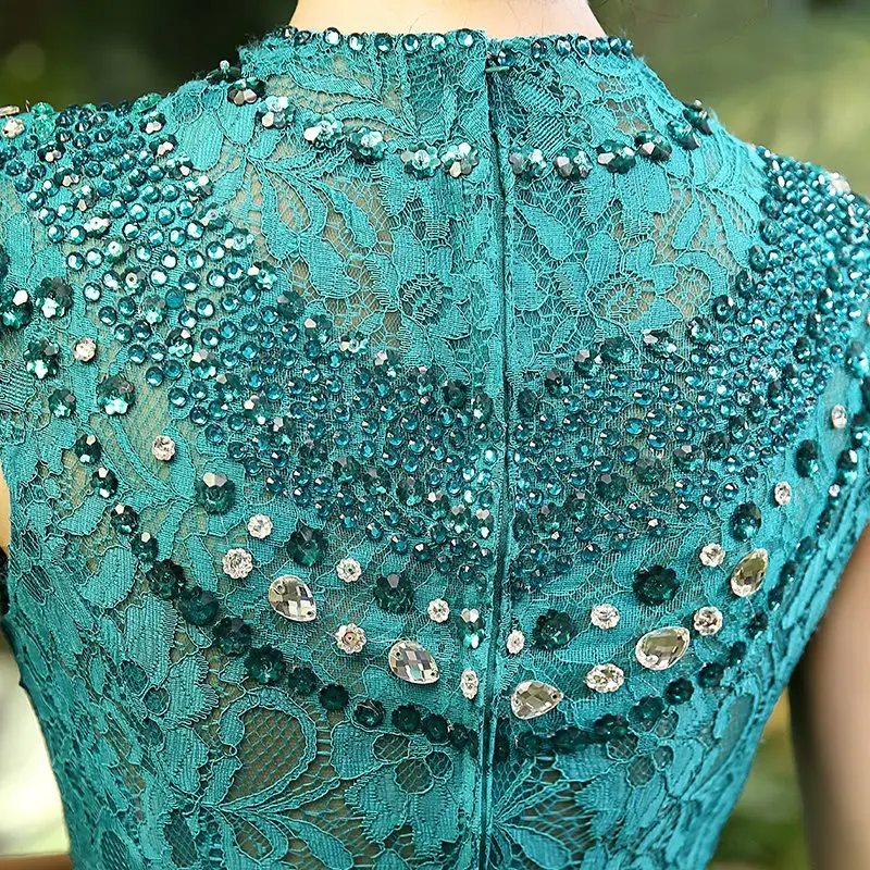 Hunter Green Lace Mermaid Evening Dresses 2021 High Neck Crystal Red Carpet Celebrity Formal Prom Party Gowns Vestidos de Noiva
Hunter Green Lace Mermaid Evening Dresses 2021 High Neck Crystal Red Carpet Celebrity Formal Prom Party Gowns Vestidos de Noiva