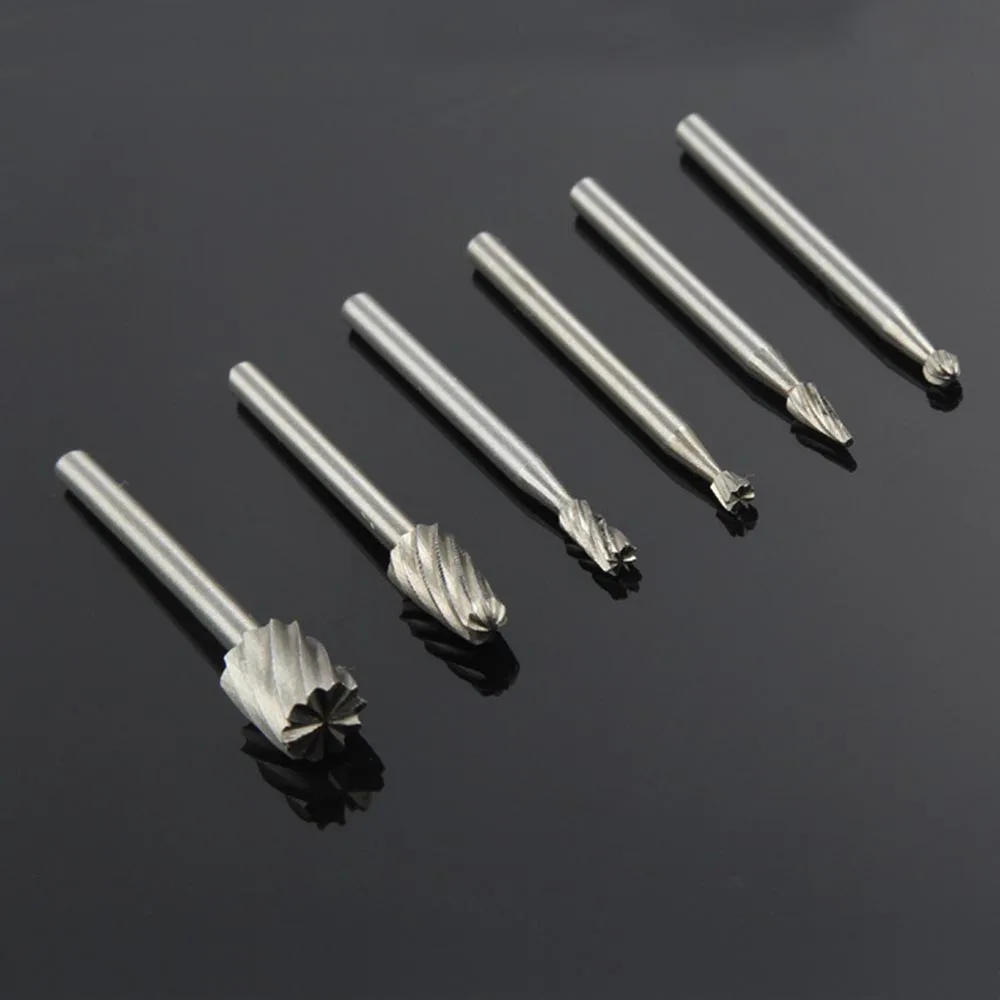 6pcs/lot Rotary Tools HSS Wood Milling Burrs Cutter Sets Rasp File Accessories Drill's Special Seat Rotary Burrs Set P0.2
6pcs/lot Rotary Tools HSS Wood Milling Burrs Cutter Sets Rasp File Accessories Drill's Special Seat Rotary Burrs Set P0.2