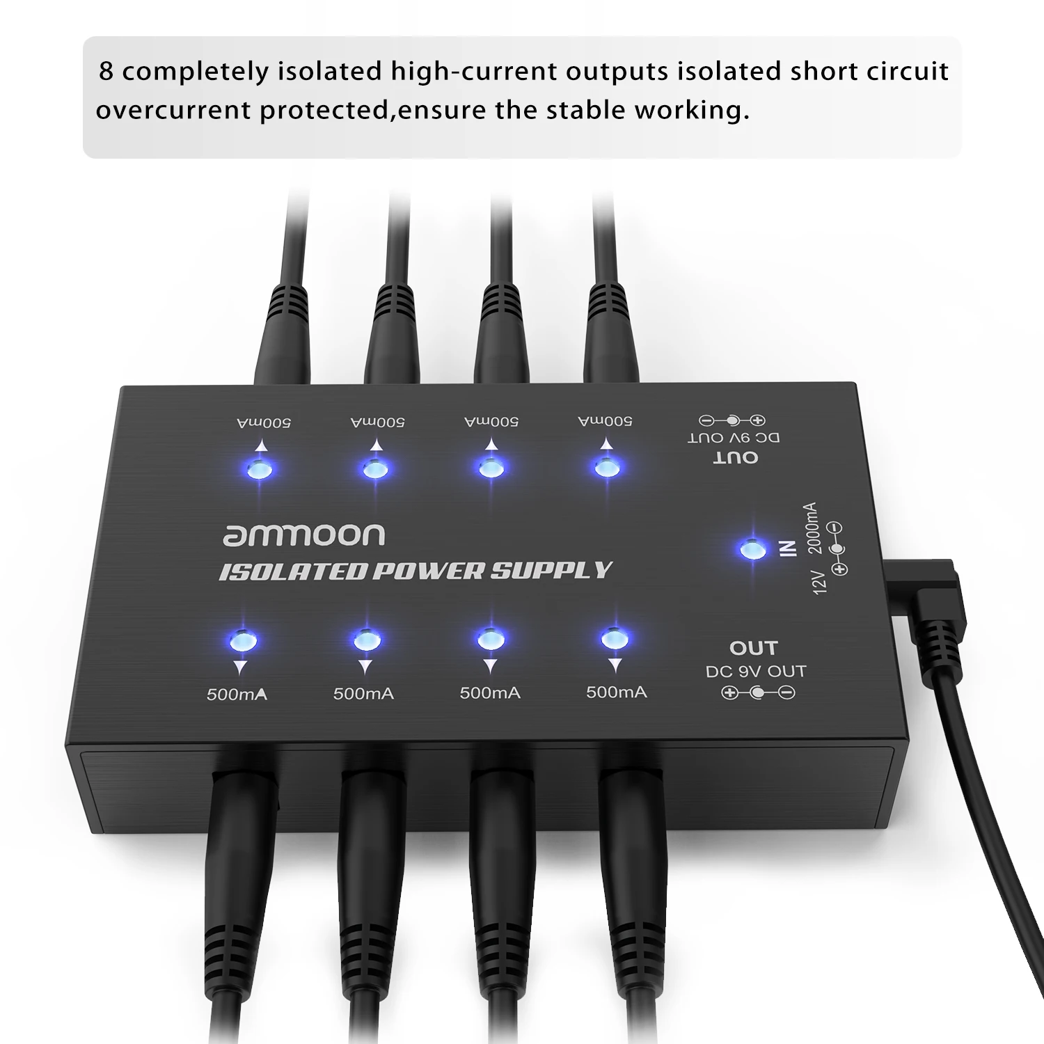 ammoon Compact Size Guitar Effect Power Supply 8 Isolated DC Outputs for 9V/18V Guitar Effects For Guitar Accessories Parts
ammoon Compact Size Guitar Effect Power Supply 8 Isolated DC Outputs for 9V/18V Guitar Effects For Guitar Accessories Parts