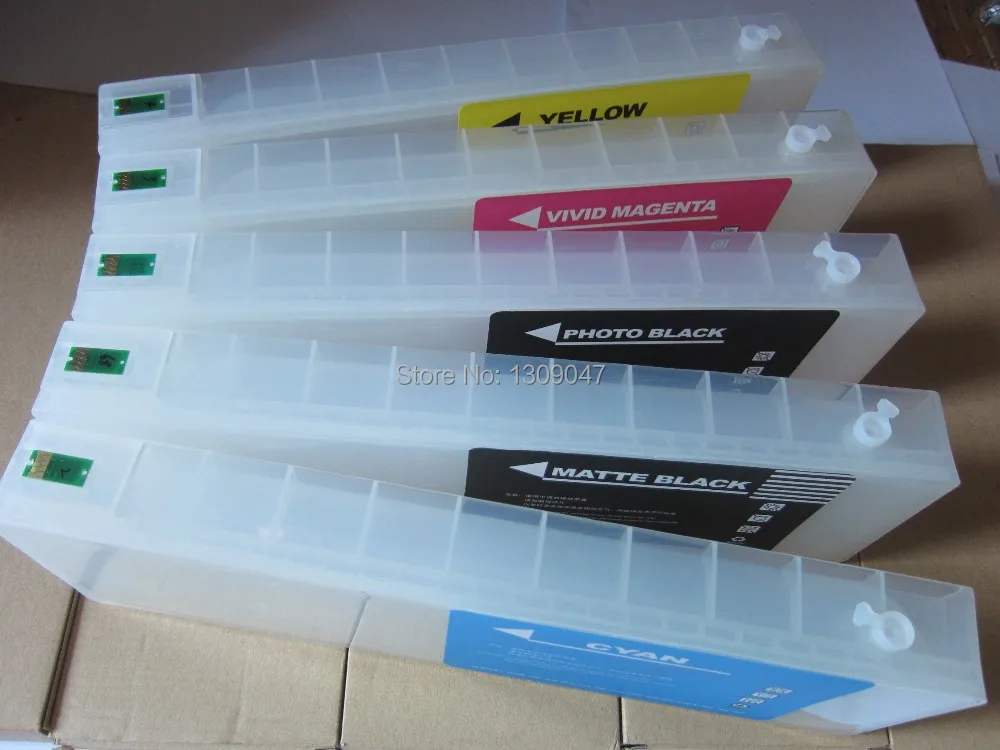 

Free shipping 700ml empty refillable cartridge for Ep Stylus Pro 9890 wide format printer