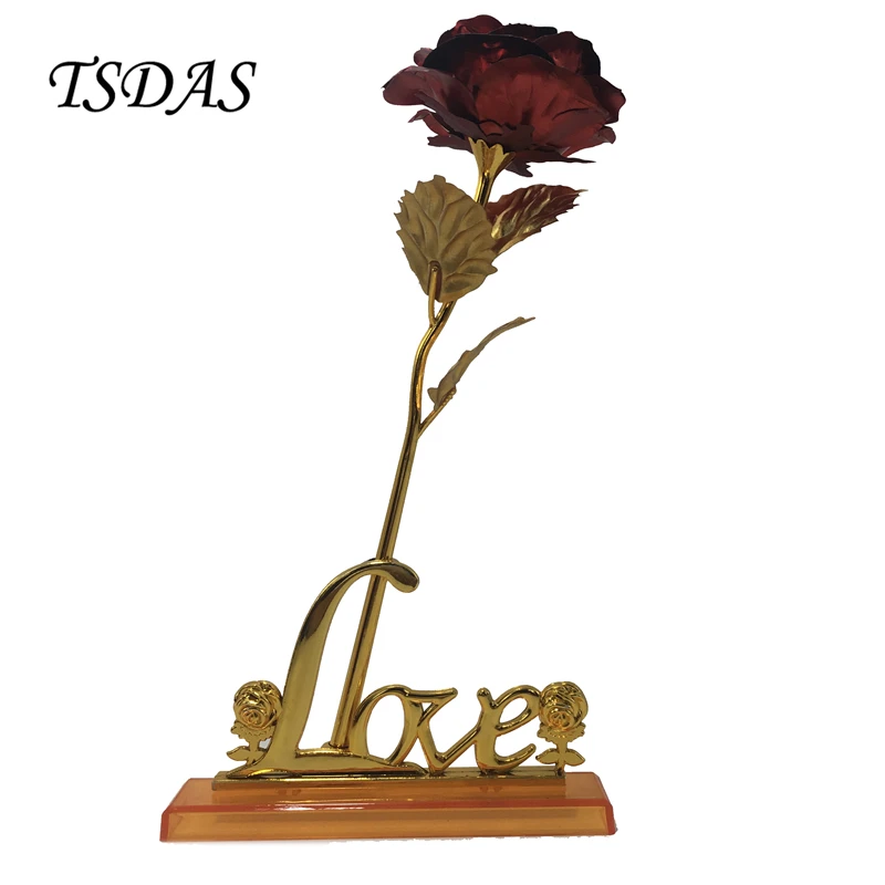 Free Shipping 24k Gold Plated Rose Home Desktop Decor Red Color Gold Artificial Flowers Come With Gift Box
Free Shipping 24k Gold Plated Rose Home Desktop Decor Red Color Gold Artificial Flowers Come With Gift Box