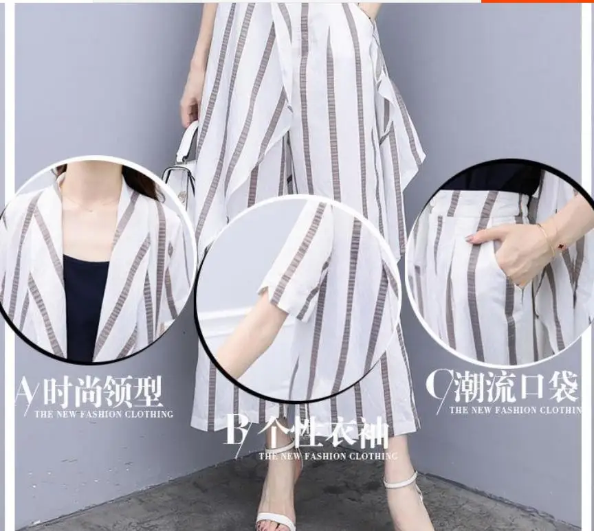 Plus Size 4xl Two Piece Set Trendy Women 2 Piece Set Top And Pants Striped Women's Summer Suit Ensemble Femme Deux Pieces
Plus Size 4xl Two Piece Set Trendy Women 2 Piece Set Top And Pants Striped Women's Summer Suit Ensemble Femme Deux Pieces