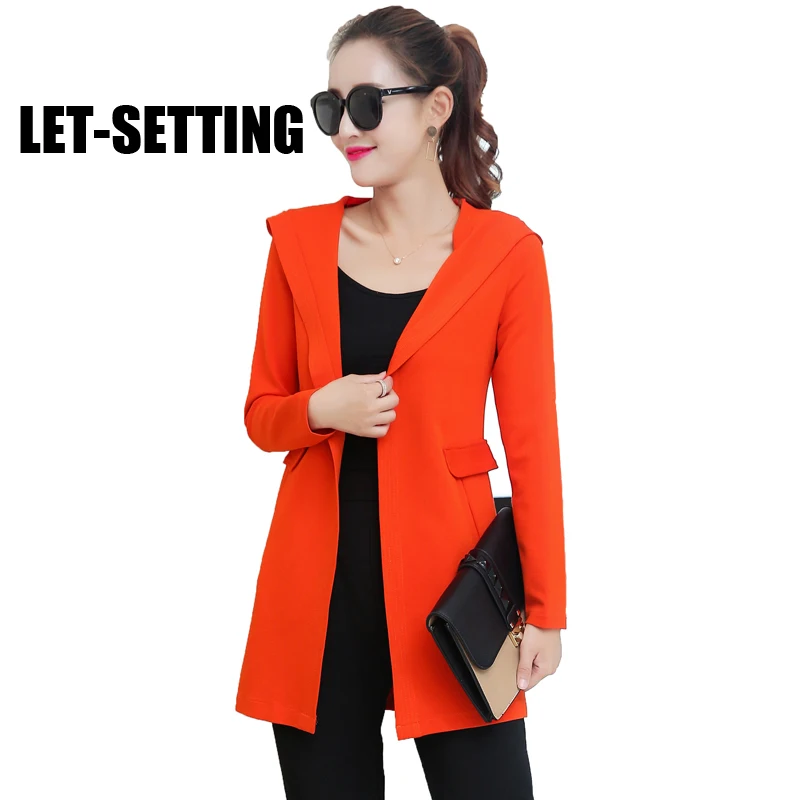 LET-SETTING new women Slim Solid color Long suit jacket female Korean long-sleeved one button suit
LET-SETTING new women Slim Solid color Long suit jacket female Korean long-sleeved one button suit