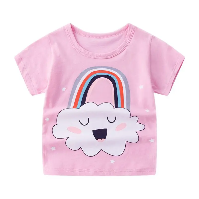 Summer Girls T-shirt Short Sleeve Rainbow Cloud Print Tshirt For Kids Boys Cotton Children Tees Cartoon Teenager 3-10Y Baby Tops
Summer Girls T-shirt Short Sleeve Rainbow Cloud Print Tshirt For Kids Boys Cotton Children Tees Cartoon Teenager 3-10Y Baby Tops