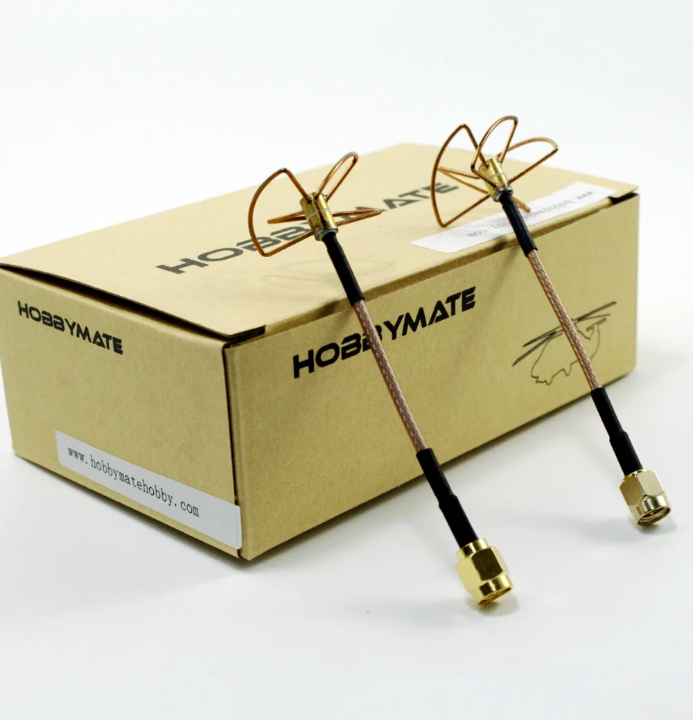HOBBYMATE FPV 5.8Ghz Clover Leaf Omni-directional Circular Polarized Video/audio Antenna High Gain Aerial Set w/SMA Plug
HOBBYMATE FPV 5.8Ghz Clover Leaf Omni-directional Circular Polarized Video/audio Antenna High Gain Aerial Set w/SMA Plug