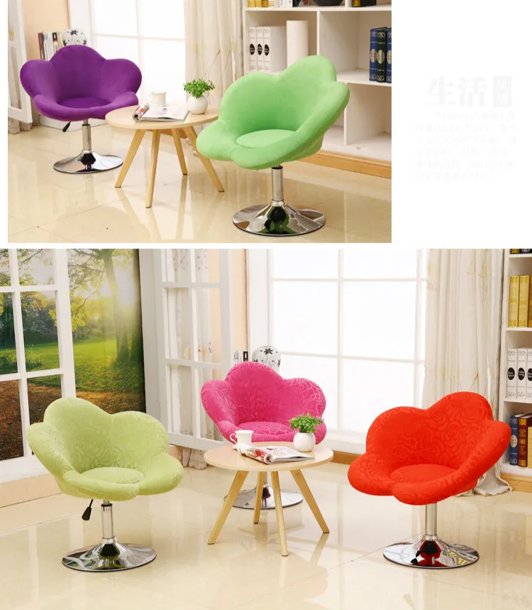 Flower Shaped Single Leisure Chair Lifting Swivel Chair Bar Counter Cafe Hotel Dinning Chair Computer Chair Bed Room cadeira
Flower Shaped Single Leisure Chair Lifting Swivel Chair Bar Counter Cafe Hotel Dinning Chair Computer Chair Bed Room cadeira