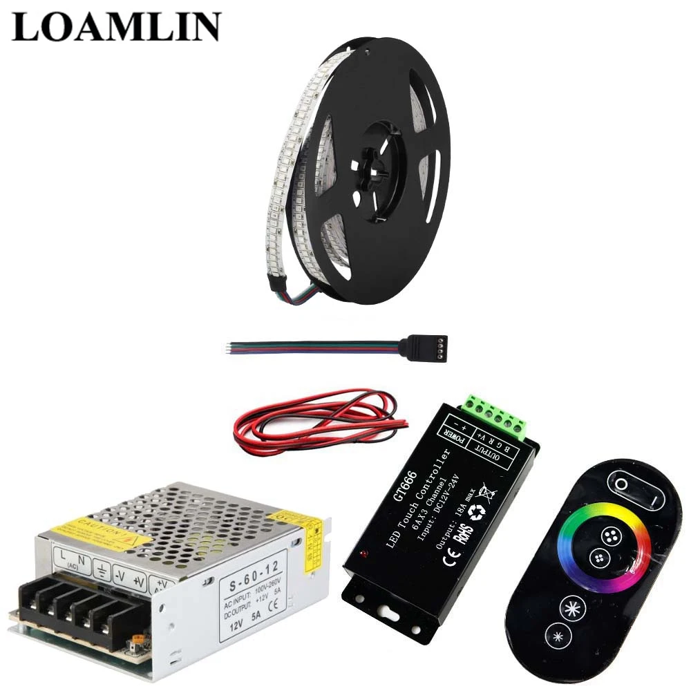 5 м 10 15 20 RGB Светодиодная лента 234 светодиодов/м 2835SMD с сенсорной панелью CT666 Led