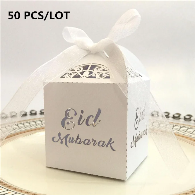 50 PCS/LOT 5 Colors Happy Eid Mubarak Candy Box Ramadan Decorations Paper Gift Boxes Islamic Muslim al-Fitr Eid Party Supplies
50 PCS/LOT 5 Colors Happy Eid Mubarak Candy Box Ramadan Decorations Paper Gift Boxes Islamic Muslim al-Fitr Eid Party Supplies