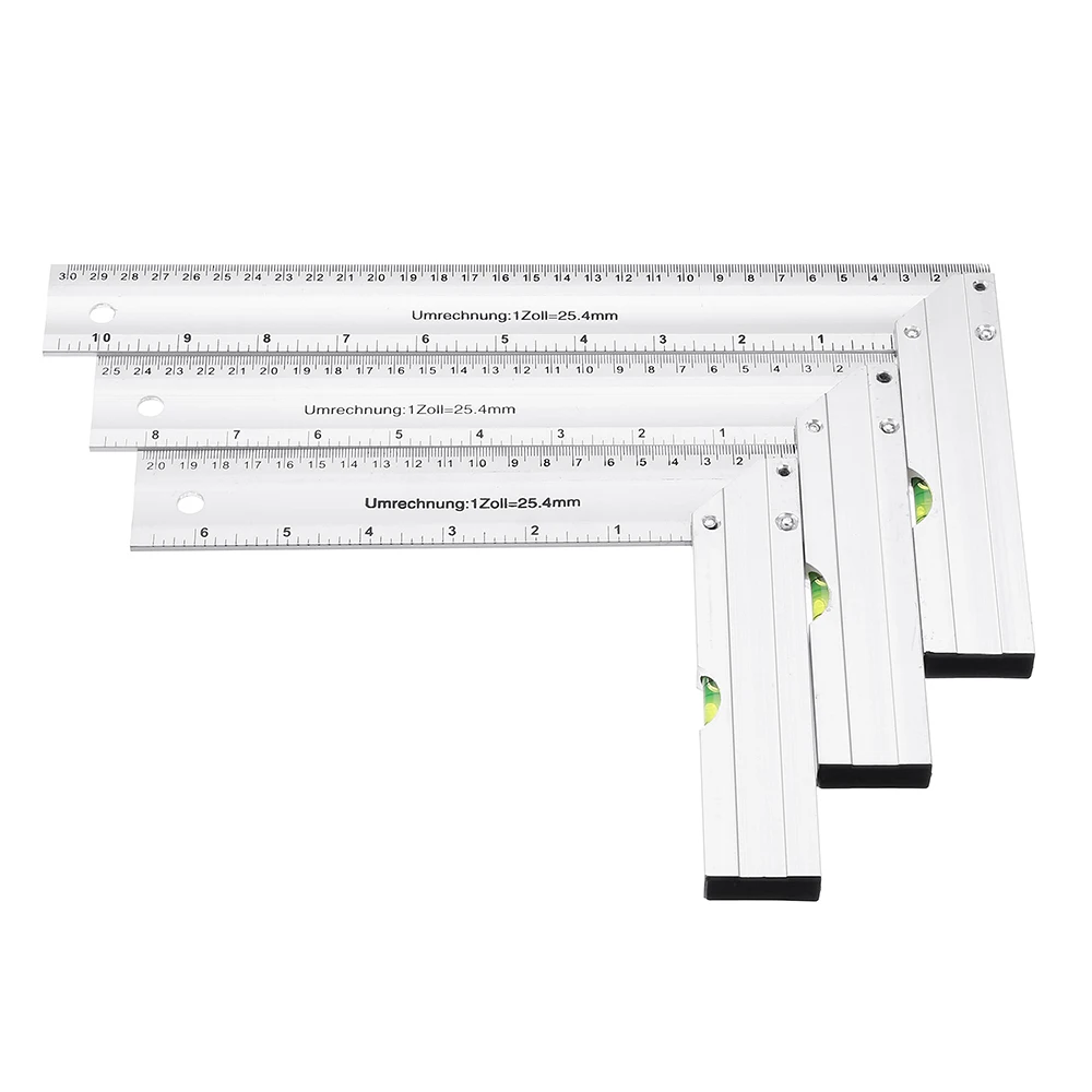 200/250/300mm Inch Metric 90 Degree Angle Ruler Aluminum Seat Woodworking Ruler With Horizontal Tube For Woodworking
200/250/300mm Inch Metric 90 Degree Angle Ruler Aluminum Seat Woodworking Ruler With Horizontal Tube For Woodworking