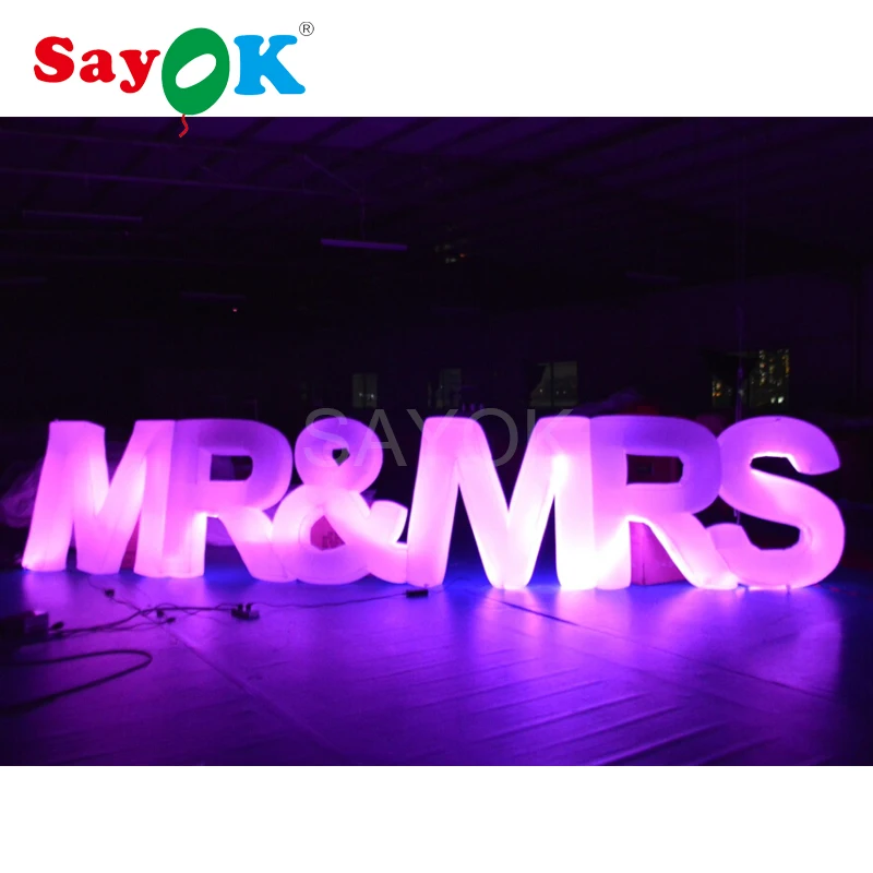 1.2m H x 6.17m L Inflatable MR&MRS Letters with LED Light for Valentine's Day Wedding Anniversary Party Decorations
1.2m H x 6.17m L Inflatable MR&MRS Letters with LED Light for Valentine's Day Wedding Anniversary Party Decorations