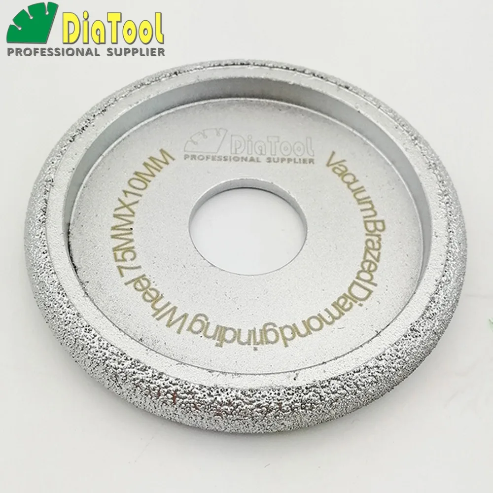 DIATOOL 3 шт. Dia75mm вакуумные припаянные алмазные выпуклые колеса профиль для камня