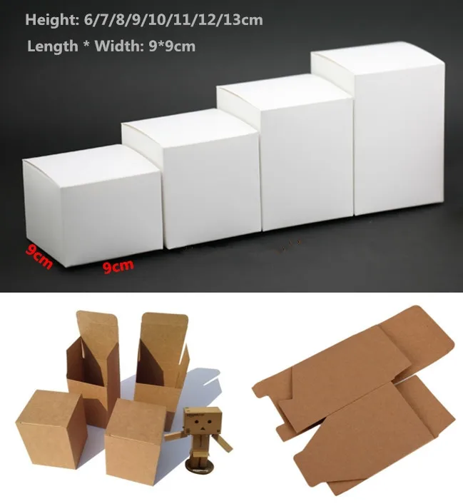 50pcs/lot-8*8*(4-14)H Blank White Paper Kraft Paper Boxes for Cosmetic Craft Gift Storage boxes valve tubes packaging
50pcs/lot-8*8*(4-14)H Blank White Paper Kraft Paper Boxes for Cosmetic Craft Gift Storage boxes valve tubes packaging