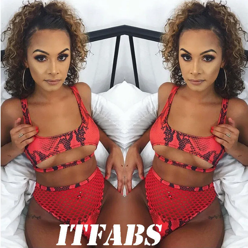Women's Lace-Up Fish Net Bikini Set New 2018 Push-up Mesh Beach Swimsuit Floral Printed Bathing Suit Brazilian Biquini Swimwear
Women's Lace-Up Fish Net Bikini Set New 2018 Push-up Mesh Beach Swimsuit Floral Printed Bathing Suit Brazilian Biquini Swimwear