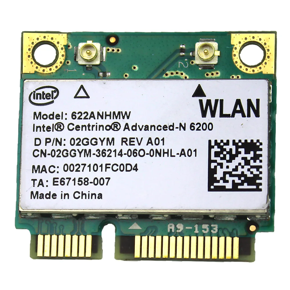 Intel Centrino Advanced N 6200 622ANHMW intel 622anhmw 300 Мбит/с Wifi половинная мини PCI E WLAN Беспроводная