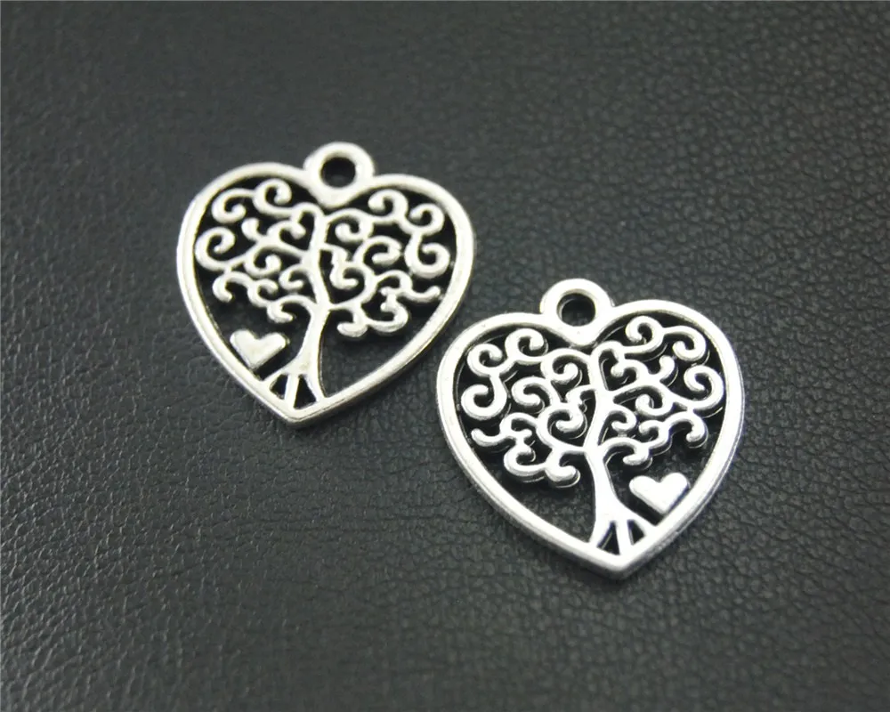 40pcs Silver Color Heart Love Tree Charm Pendant DIY Necklace Bracelet Bangle Finding 18x19mm A1841
40pcs Silver Color Heart Love Tree Charm Pendant DIY Necklace Bracelet Bangle Finding 18x19mm A1841