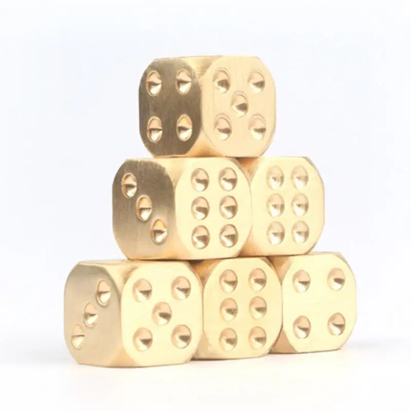 Solid Heavy Dice Playing Game Tool Golden Pure Color Dices Copper Polyhedral Metal 15X15X15mm Camping equipment
Solid Heavy Dice Playing Game Tool Golden Pure Color Dices Copper Polyhedral Metal 15X15X15mm Camping equipment