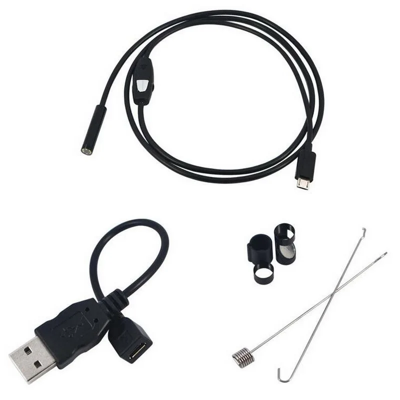 1 М 2 Android-Телефон USB Эндоскоп Водонепроницаемая Камера Змея Трубка инспекции Труб
