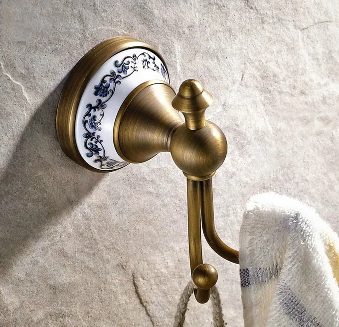 Wall Mounted Vintage Retro Antique Brass Bathroom Towel Coat Hooks Dual Robe Hook Hanger Bathroom Accessory mba410
Wall Mounted Vintage Retro Antique Brass Bathroom Towel Coat Hooks Dual Robe Hook Hanger Bathroom Accessory mba410