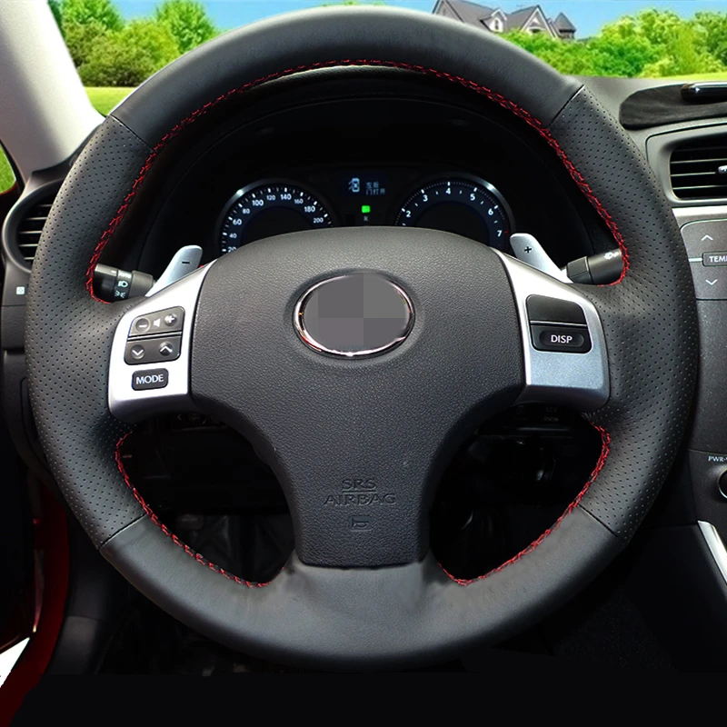 BANNIS Black Artificial Leather DIY Hand-stitched Steering Wheel Cover for Lexus is250 Car Special
BANNIS Black Artificial Leather DIY Hand-stitched Steering Wheel Cover for Lexus is250 Car Special