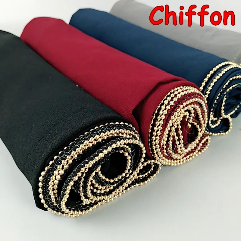 j9 High quality plain bubble chiffon with chain hijab shawls women scarf scarves 180*75cm long wrap
j9 High quality plain bubble chiffon with chain hijab shawls women scarf scarves 180*75cm long wrap