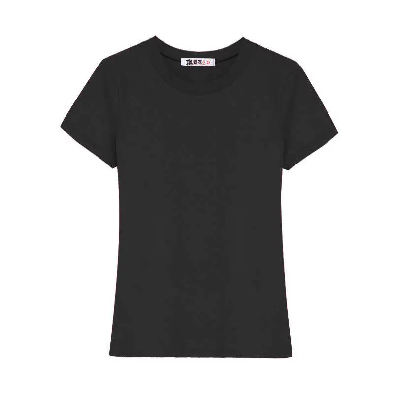 Cotton Women Cotton T-shirt Black O-Neck Short Sleeve Female Tee Slim Solid color T-Shirt Casual Solid Lady Tshirt Tops
Cotton Women Cotton T-shirt Black O-Neck Short Sleeve Female Tee Slim Solid color T-Shirt Casual Solid Lady Tshirt Tops