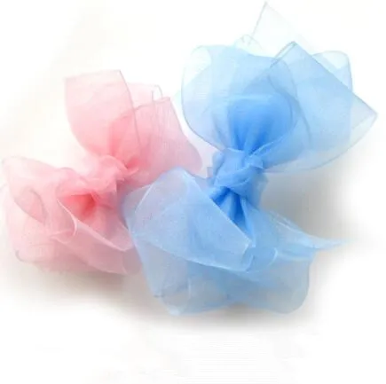 Free Shipping Large Polyester Organza Ribbon Boutique Twisted Bows