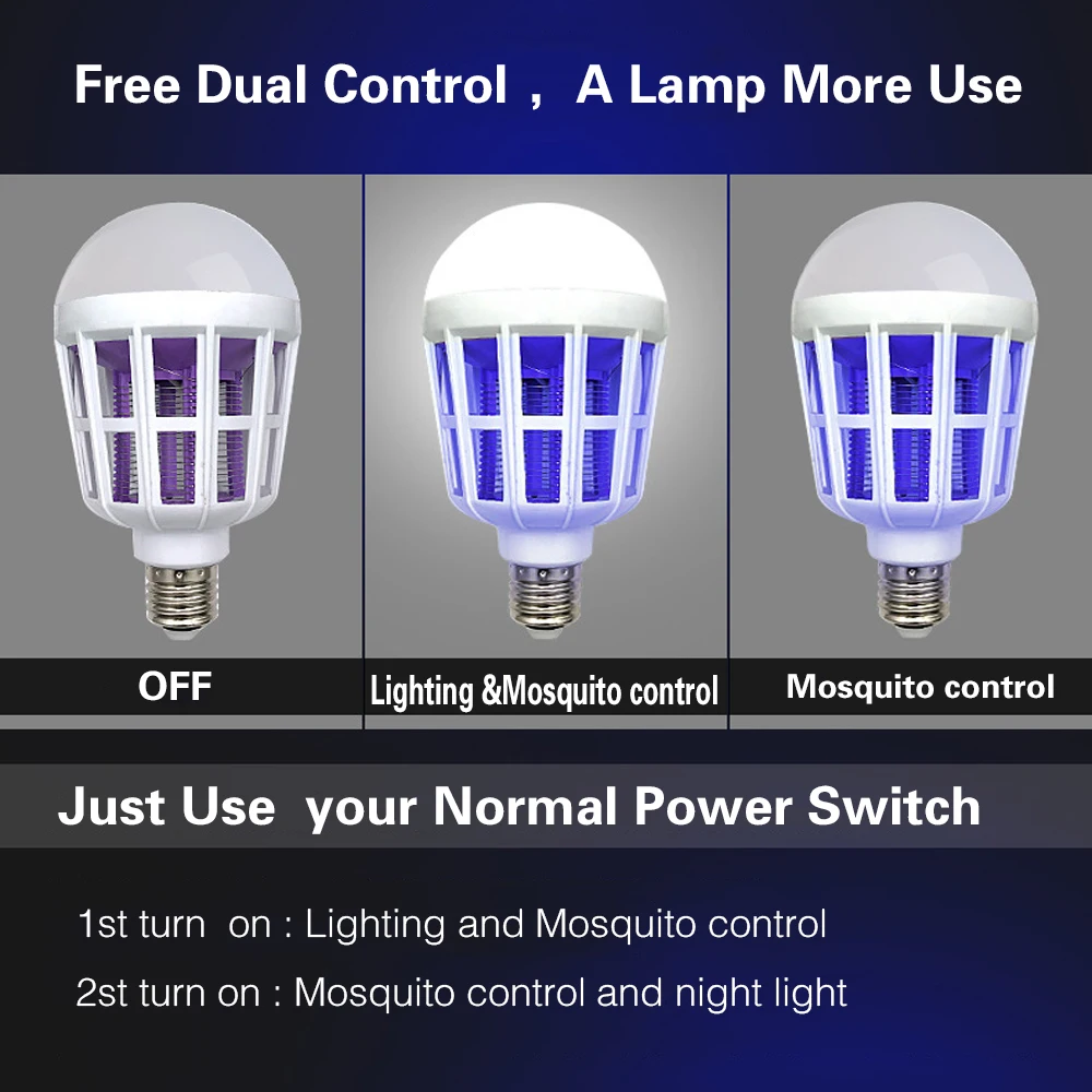 LED Mosquito Killer Bulb 220V 15W LED Zapper Trap Lamp E27 Electric Insect Mosquito Repeller Killer Killing Fly Bug Night light
LED Mosquito Killer Bulb 220V 15W LED Zapper Trap Lamp E27 Electric Insect Mosquito Repeller Killer Killing Fly Bug Night light