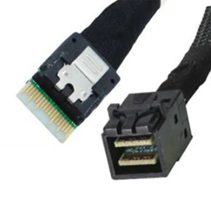 Slim Line SAS 4.0 SFF-8654 4i 38pin Host to HD Mini SAS 4i SFF-8643 36pin Target Cable 50cm
Slim Line SAS 4.0 SFF-8654 4i 38pin Host to HD Mini SAS 4i SFF-8643 36pin Target Cable 50cm